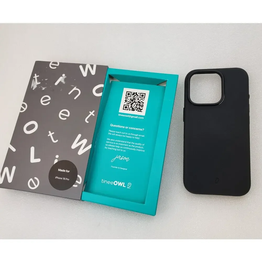 TineeOwl Magnetic Protective Case for iPhone 16 Pro (Black)